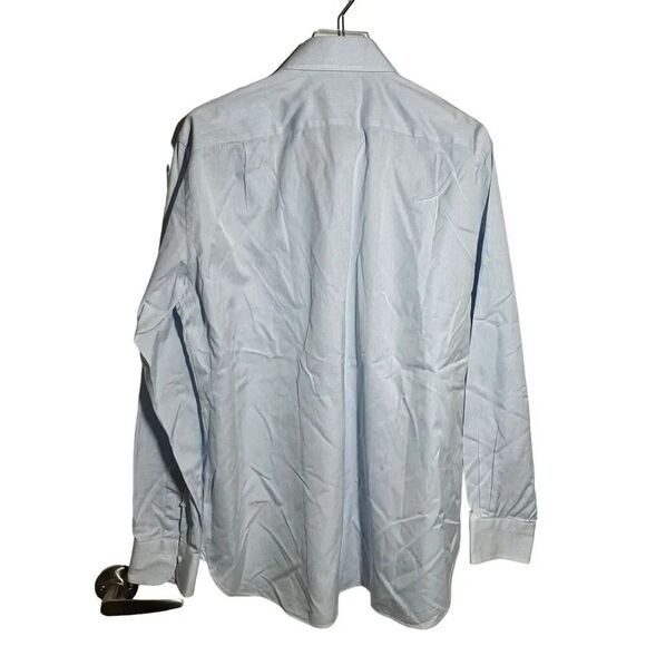 Ermenegildo Zegna Men's regular fit dress shirt size 42 16.5 flight blue - Picture 3 of 9